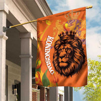 Nederland Fijne Koningsdag Garden Flag Netherlands Lion With Orange Tulips