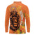 Nederland Fijne Koningsdag Long Sleeve Polo Shirt Netherlands Lion With Orange Tulips