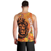 Nederland Fijne Koningsdag Men Tank Top Netherlands Lion With Orange Tulips
