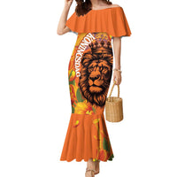 Nederland Fijne Koningsdag Mermaid Dress Netherlands Lion With Orange Tulips