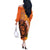 Nederland Fijne Koningsdag Off The Shoulder Long Sleeve Dress Netherlands Lion With Orange Tulips