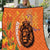 Nederland Fijne Koningsdag Quilt Netherlands Lion With Orange Tulips