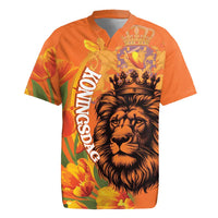 Nederland Fijne Koningsdag Rugby Jersey Netherlands Lion With Orange Tulips