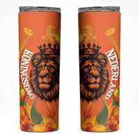 Nederland Fijne Koningsdag Skinny Tumbler Netherlands Lion With Orange Tulips