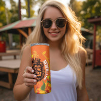 Nederland Fijne Koningsdag Skinny Tumbler Netherlands Lion With Orange Tulips