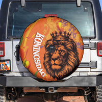 Nederland Fijne Koningsdag Spare Tire Cover Netherlands Lion With Orange Tulips