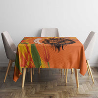 Nederland Fijne Koningsdag Tablecloth Netherlands Lion With Orange Tulips