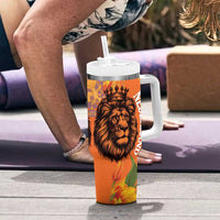 Nederland Fijne Koningsdag Tumbler With Handle Netherlands Lion With Orange Tulips