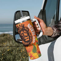 Nederland Fijne Koningsdag Tumbler With Handle Netherlands Lion With Orange Tulips