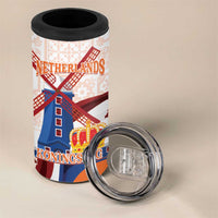 Netherlands King's Day 4 in 1 Can Cooler Tumbler Windmill With Nederland Pattern