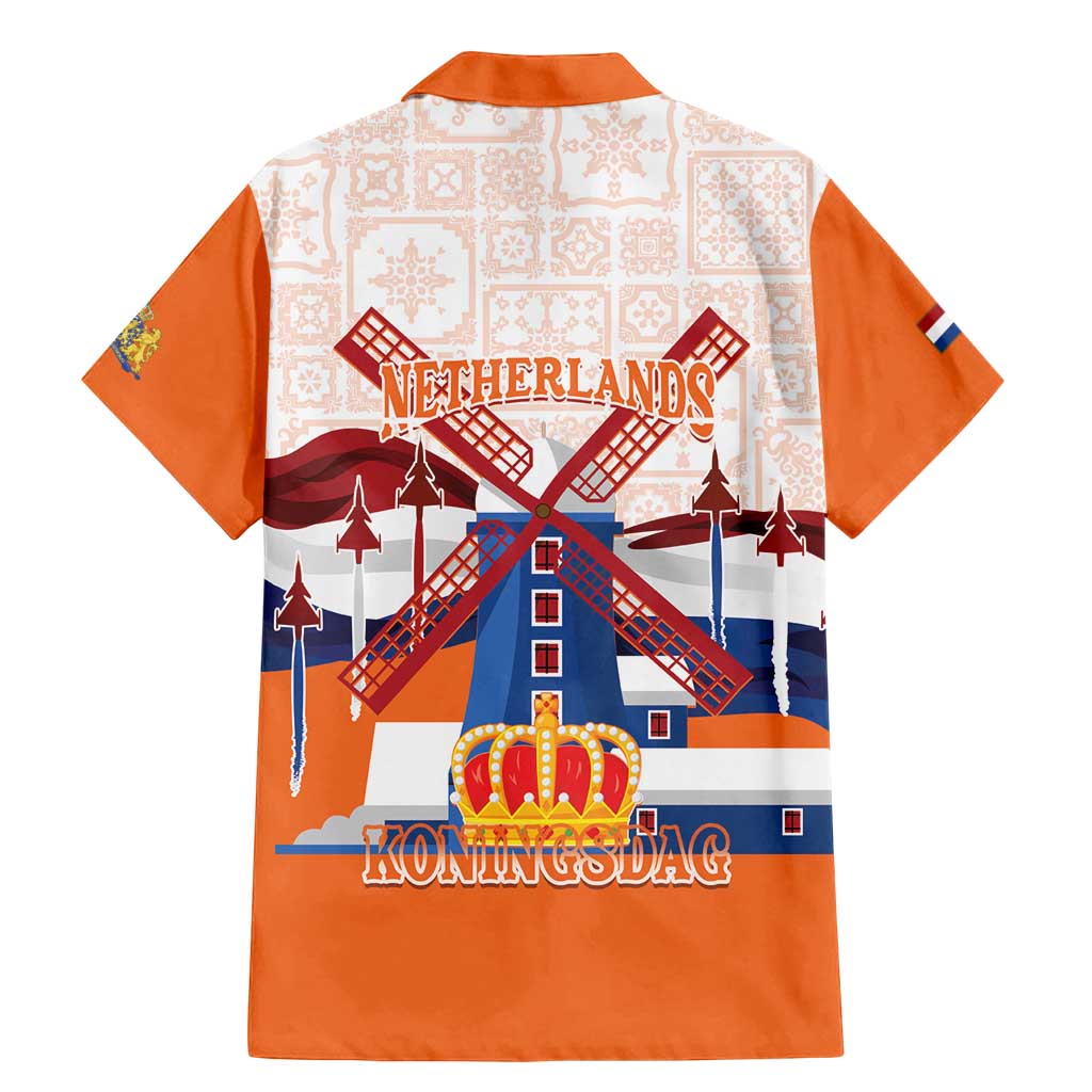 Netherlands King's Day Family Matching Mermaid Dress and Hawaiian Shirt Windmill With Nederland Pattern
