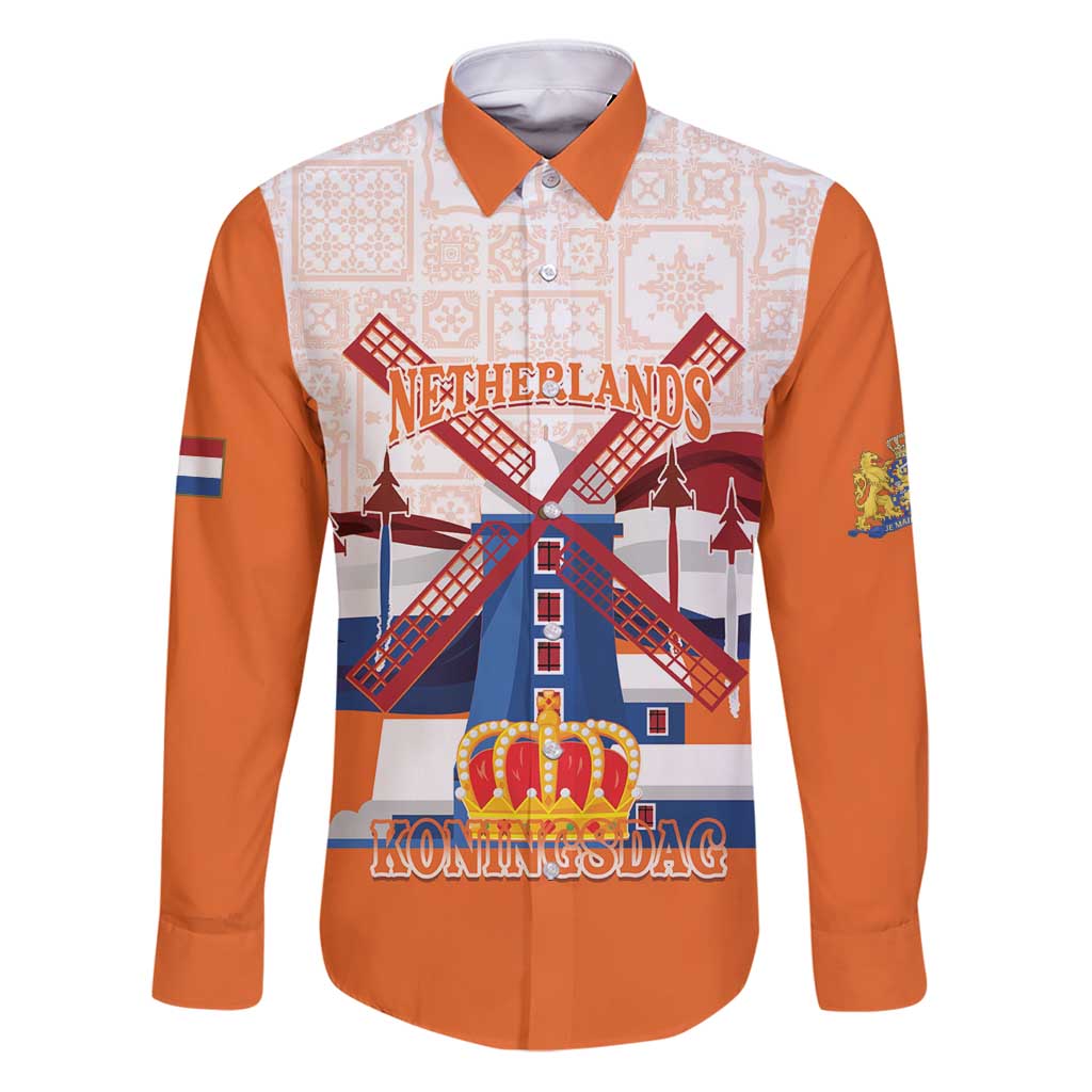 Netherlands King's Day Family Matching Puletasi and Hawaiian Shirt Windmill With Nederland Pattern