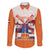Netherlands King's Day Family Matching Summer Maxi Dress and Hawaiian Shirt Windmill With Nederland Pattern