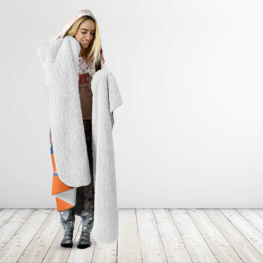 Netherlands King's Day Hooded Blanket Windmill With Nederland Pattern