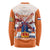 Netherlands King's Day Long Sleeve Shirt Windmill With Nederland Pattern