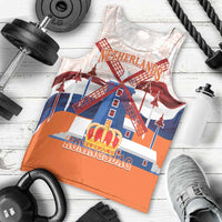 Netherlands King's Day Men Tank Top Windmill With Nederland Pattern