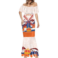 Netherlands King's Day Mermaid Dress Windmill With Nederland Pattern