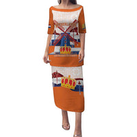 Netherlands King's Day Puletasi Windmill With Nederland Pattern