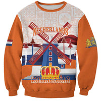 Netherlands King's Day Sweatshirt Windmill With Nederland Pattern
