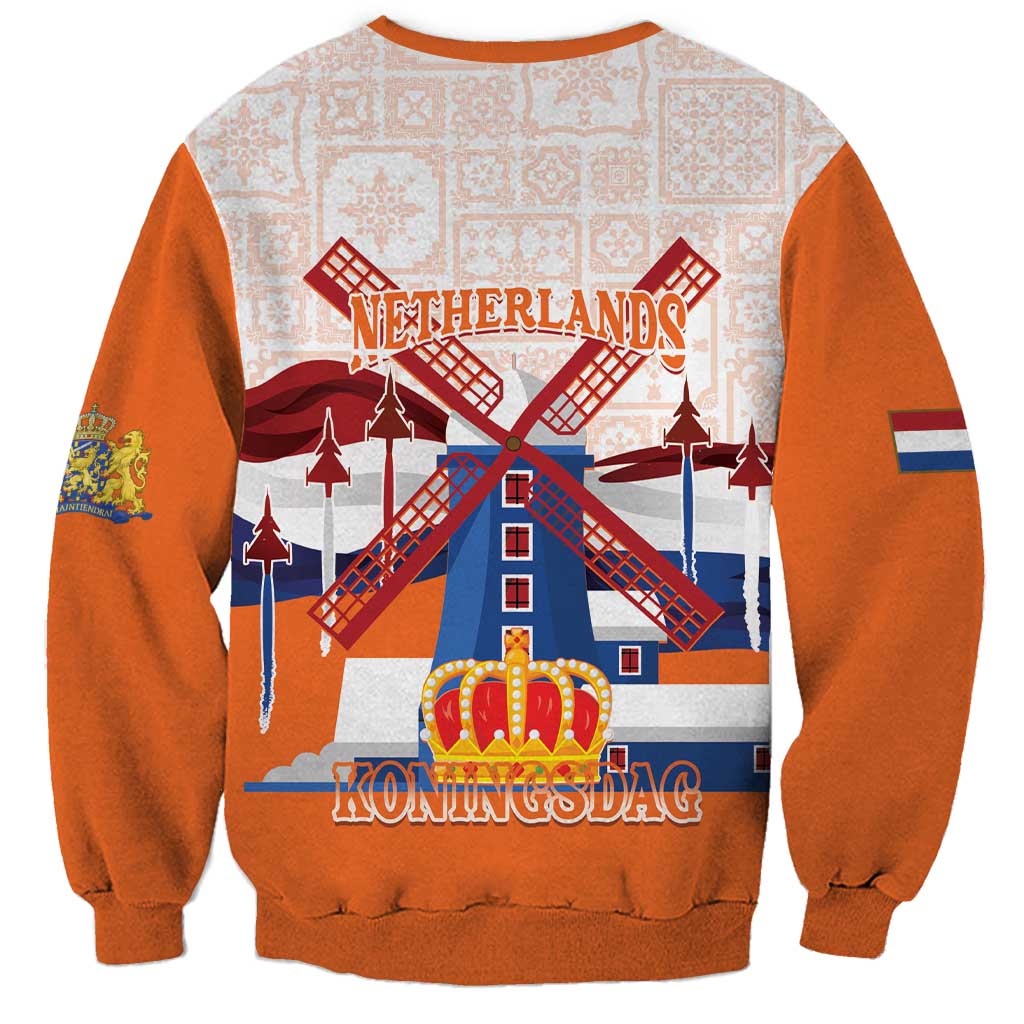 Netherlands King's Day Sweatshirt Windmill With Nederland Pattern