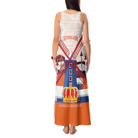 Netherlands King's Day Tank Maxi Dress Windmill With Nederland Pattern