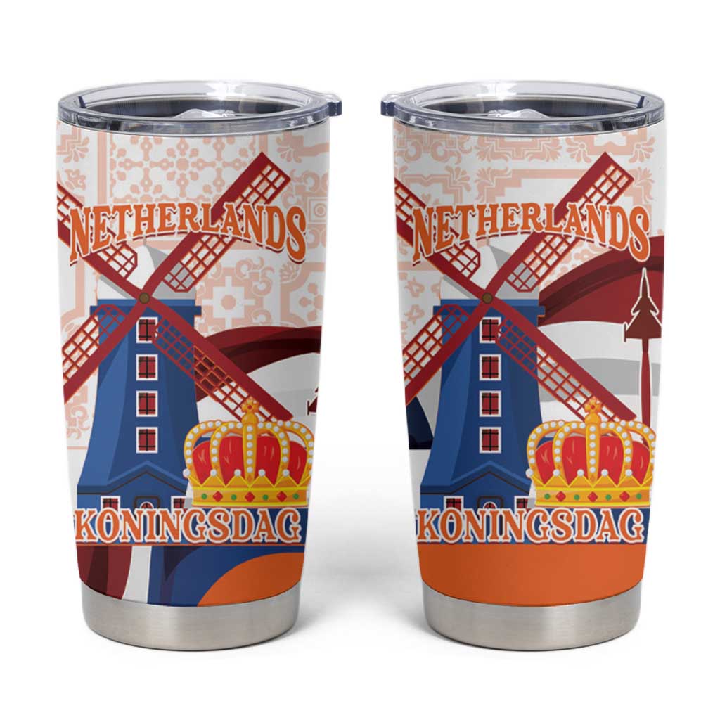 Netherlands King's Day Tumbler Cup Windmill With Nederland Pattern