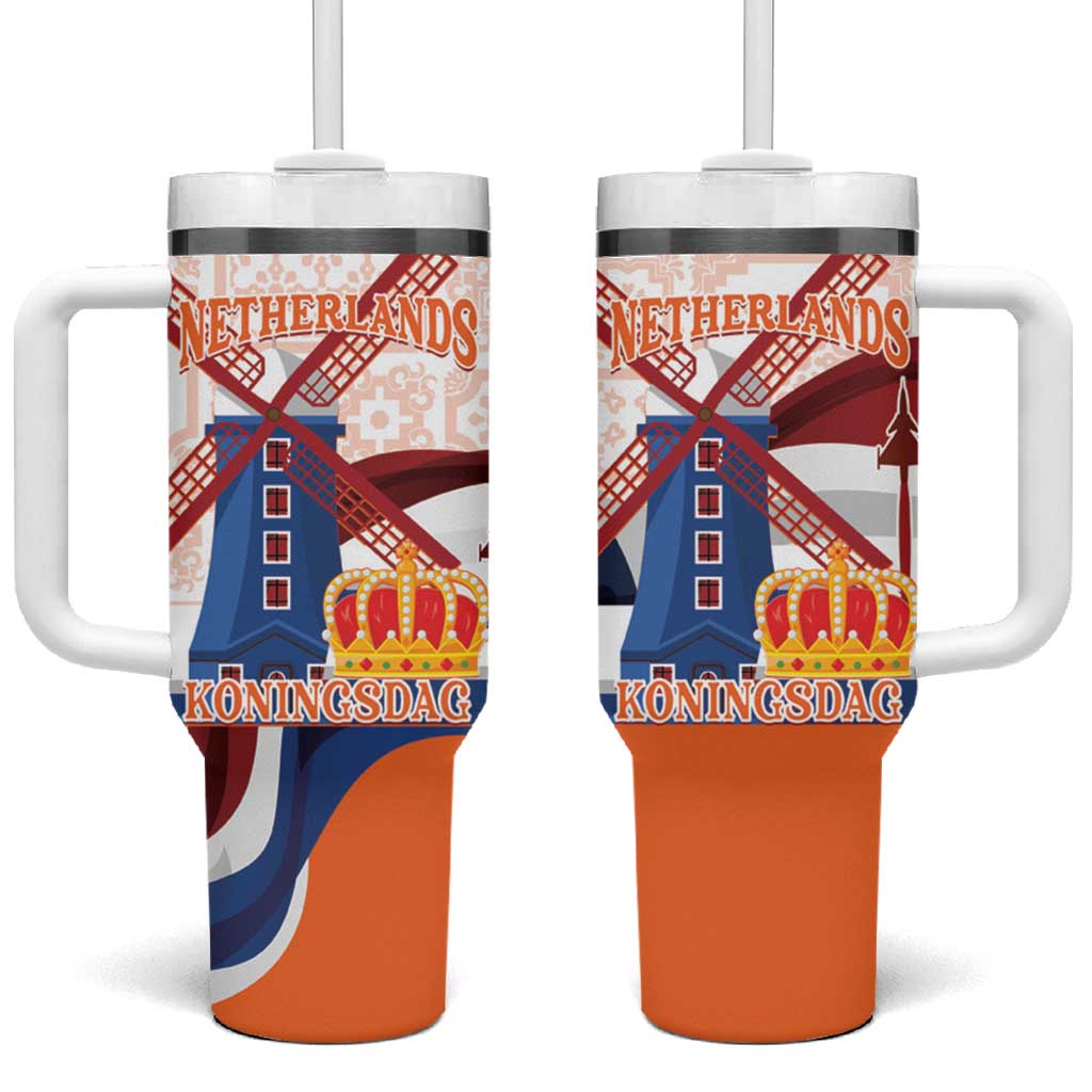 Netherlands King's Day Tumbler With Handle Windmill With Nederland Pattern