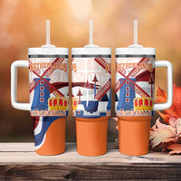 Netherlands King's Day Tumbler With Handle Windmill With Nederland Pattern