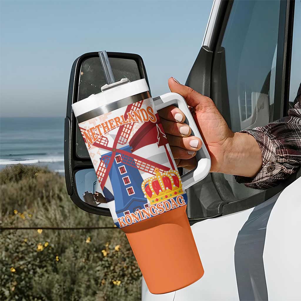 Netherlands King's Day Tumbler With Handle Windmill With Nederland Pattern