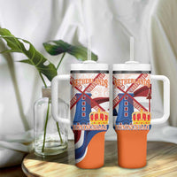 Netherlands King's Day Tumbler With Handle Windmill With Nederland Pattern