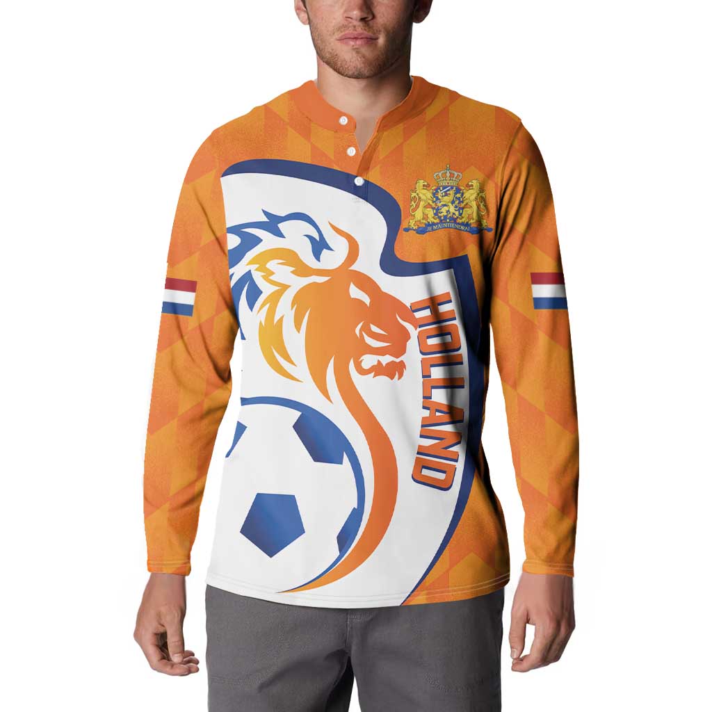 Custom Netherlands Football Button Sweatshirt 2025 Go Champions Holland