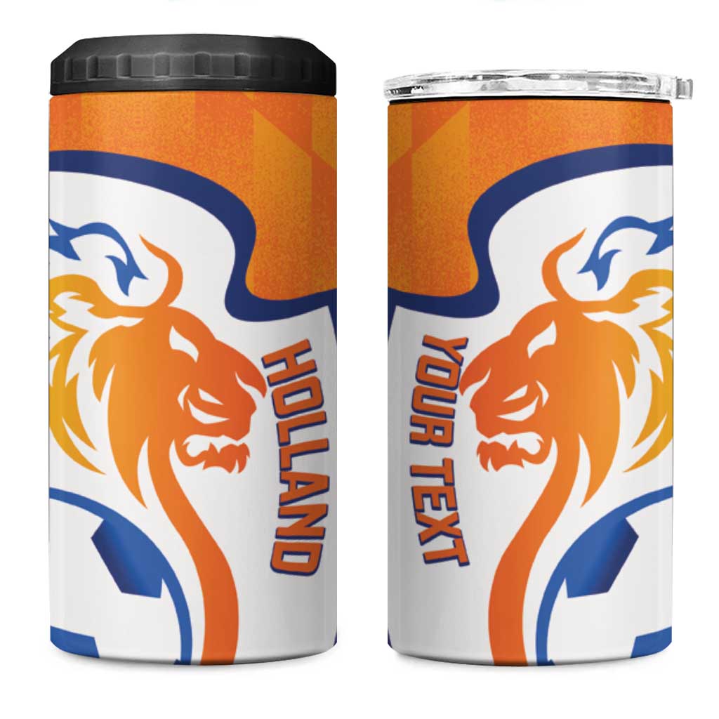 Custom Netherlands Football 4 in 1 Can Cooler Tumbler 2025 Go Champions Holland