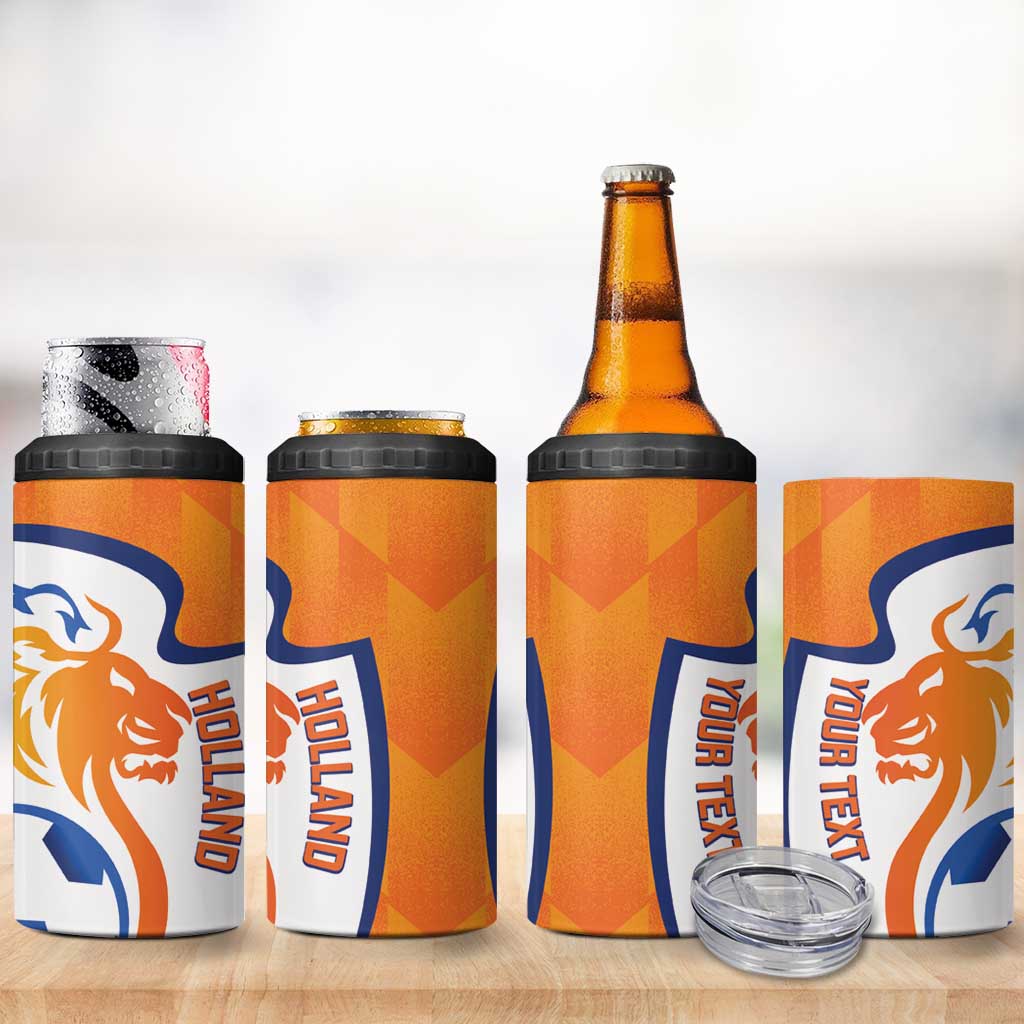 Custom Netherlands Football 4 in 1 Can Cooler Tumbler 2025 Go Champions Holland