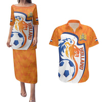 Custom Netherlands Football Couples Matching Puletasi and Hawaiian Shirt 2025 Go Champions Holland