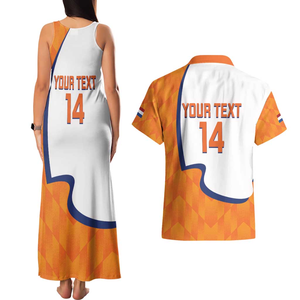 Custom Netherlands Football Couples Matching Tank Maxi Dress and Hawaiian Shirt 2025 Go Champions Holland