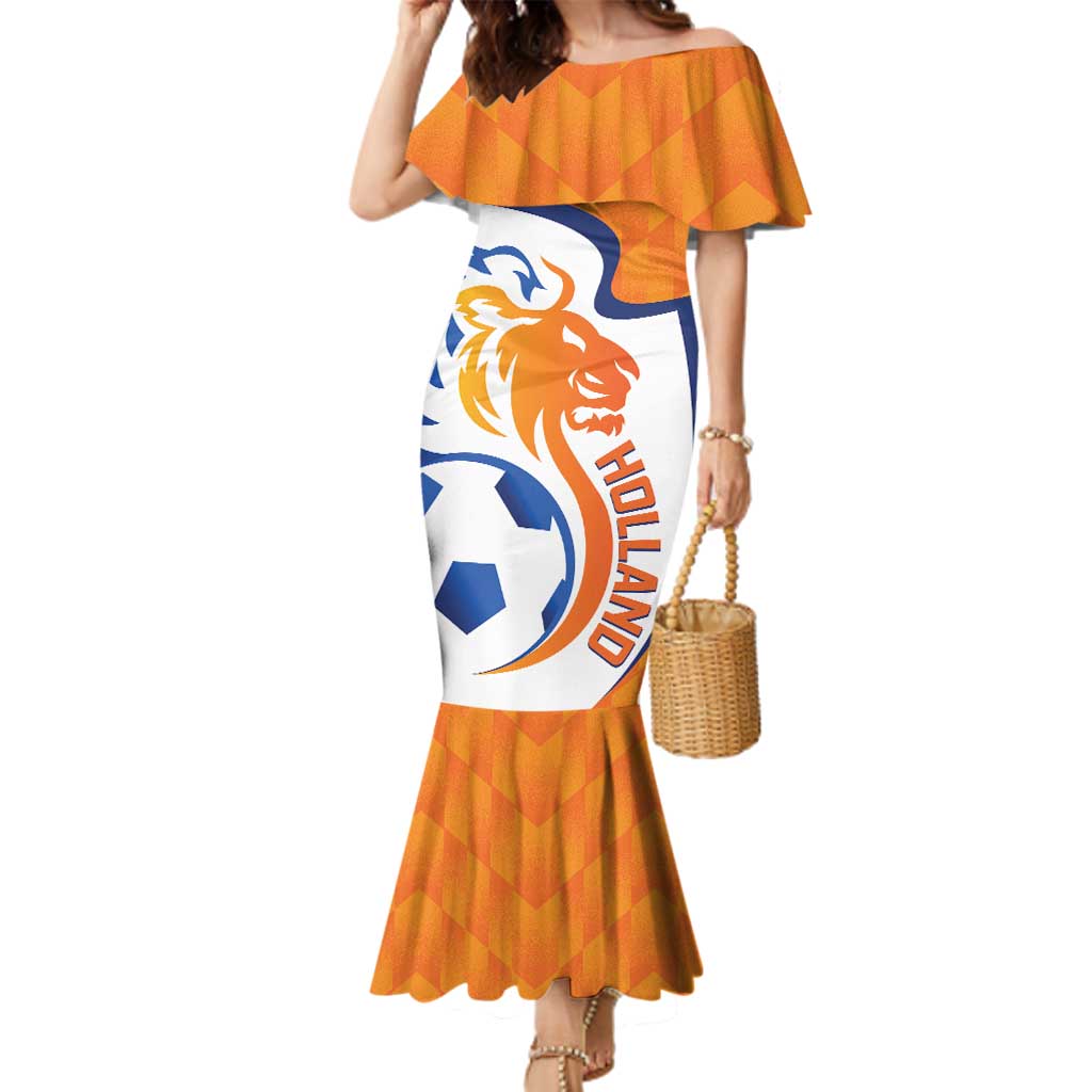 Custom Netherlands Football Family Matching Mermaid Dress and Hawaiian Shirt 2025 Go Champions Holland