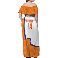 Custom Netherlands Football Family Matching Off Shoulder Maxi Dress and Hawaiian Shirt 2025 Go Champions Holland