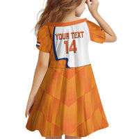 Custom Netherlands Football Family Matching Short Sleeve Bodycon Dress and Hawaiian Shirt 2025 Go Champions Holland
