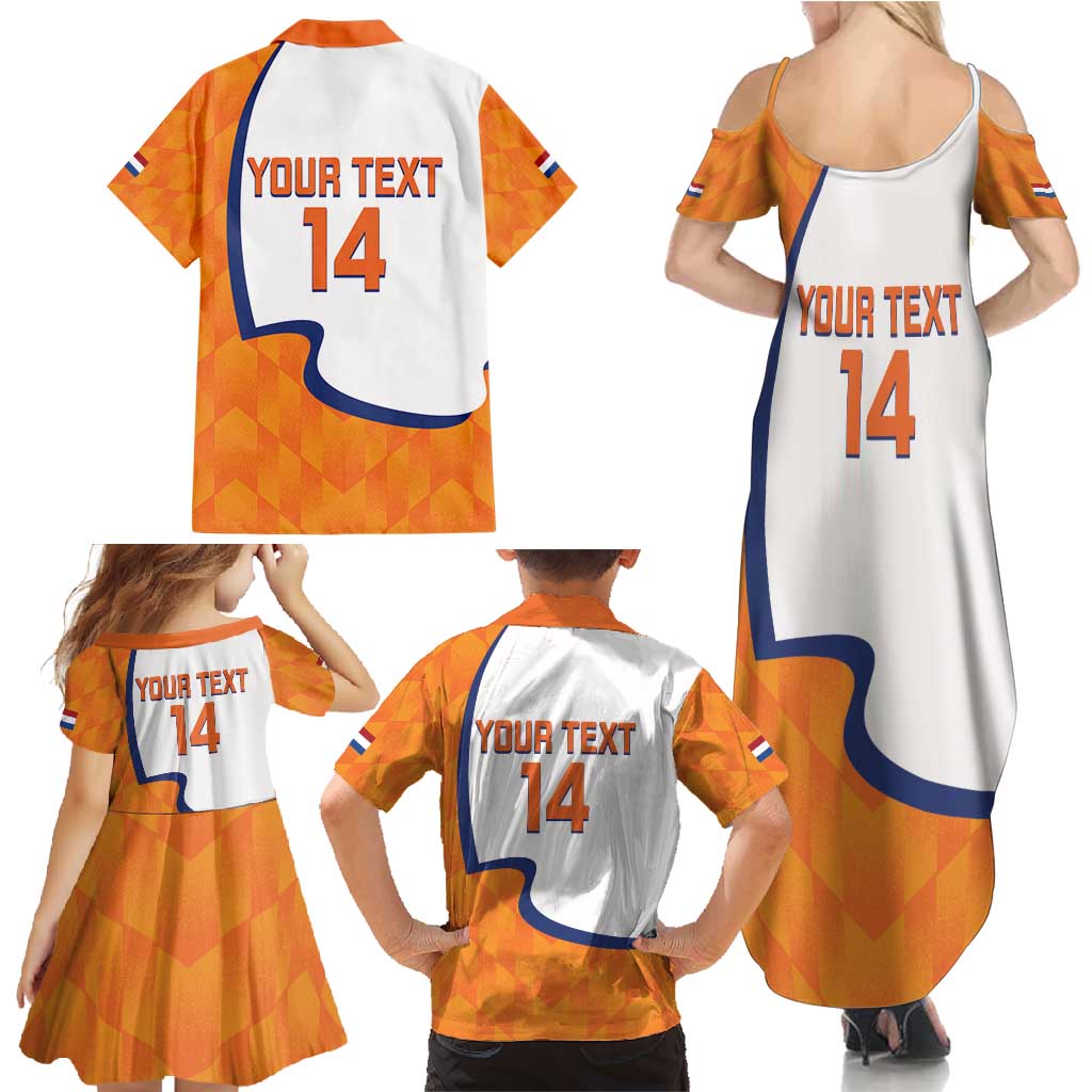 Custom Netherlands Football Family Matching Summer Maxi Dress and Hawaiian Shirt 2025 Go Champions Holland