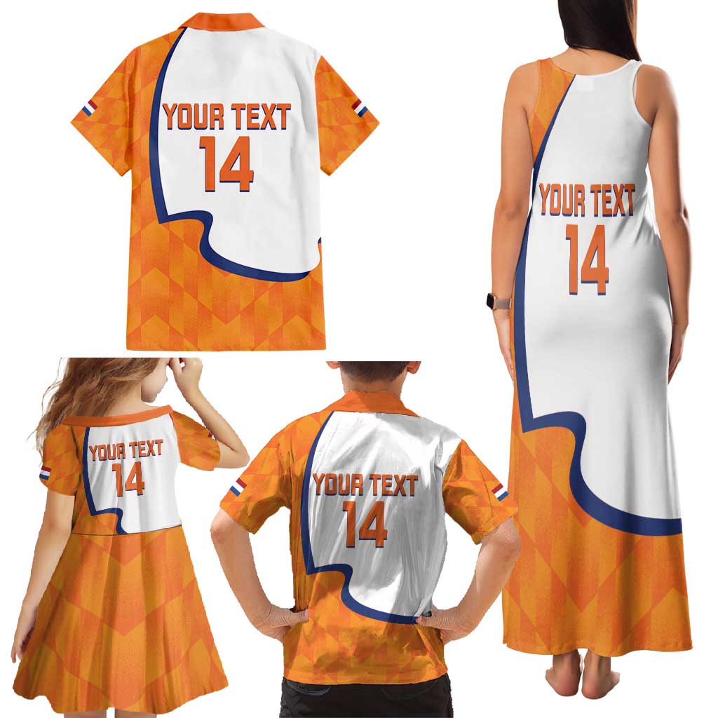 Custom Netherlands Football Family Matching Tank Maxi Dress and Hawaiian Shirt 2025 Go Champions Holland