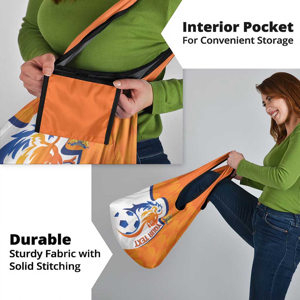 Custom Netherlands Football Grocery Bag 2025 Go Champions Holland