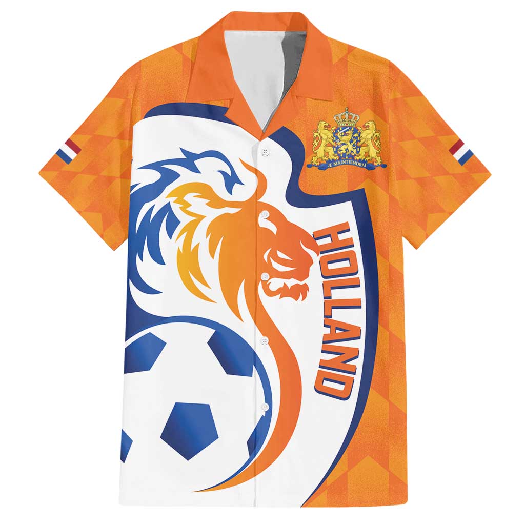 Custom Netherlands Football Hawaiian Shirt 2025 Go Champions Holland