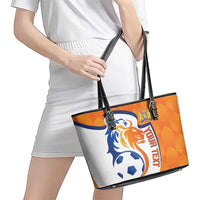 Custom Netherlands Football Leather Tote Bag 2025 Go Champions Holland