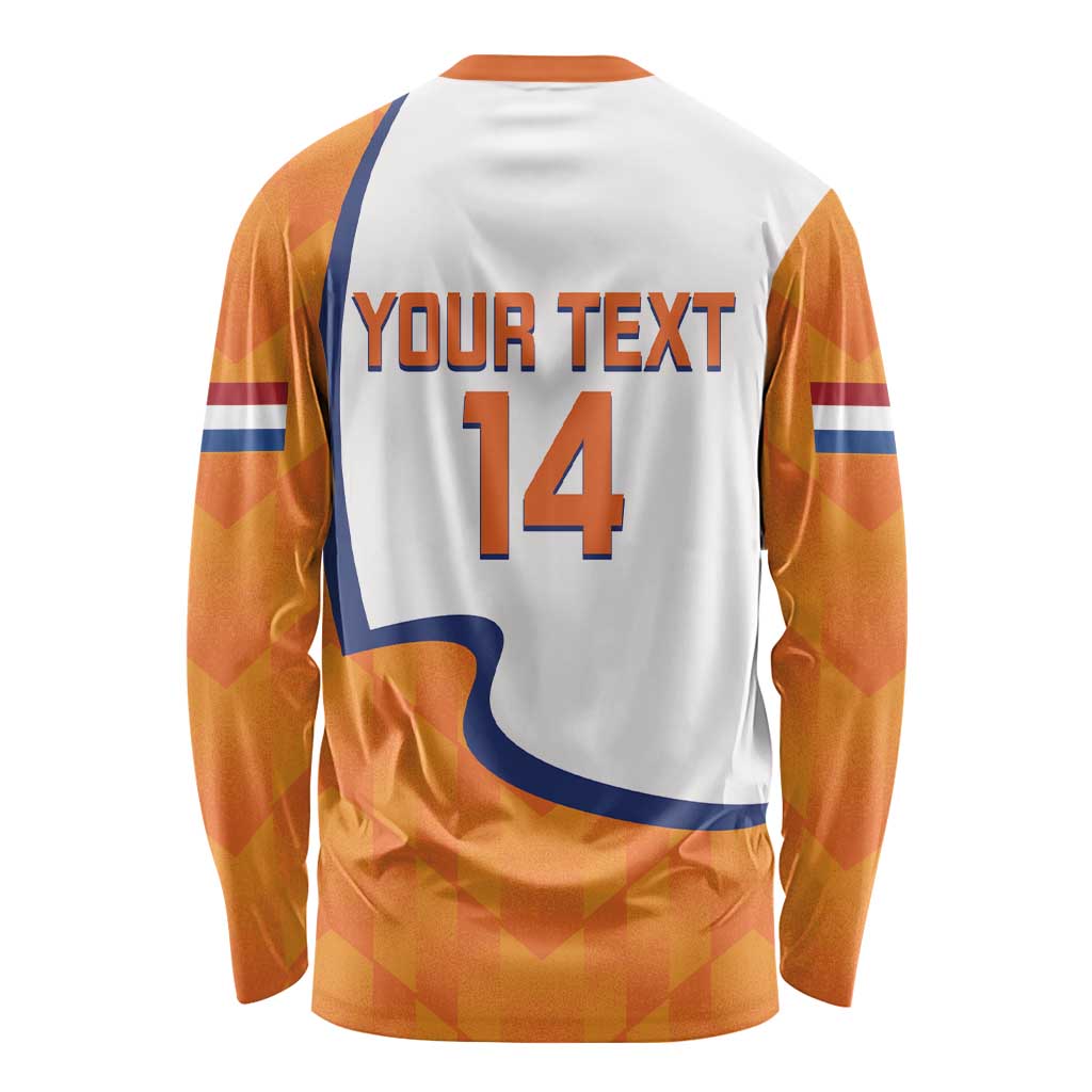 Custom Netherlands Football Long Sleeve Shirt 2025 Go Champions Holland