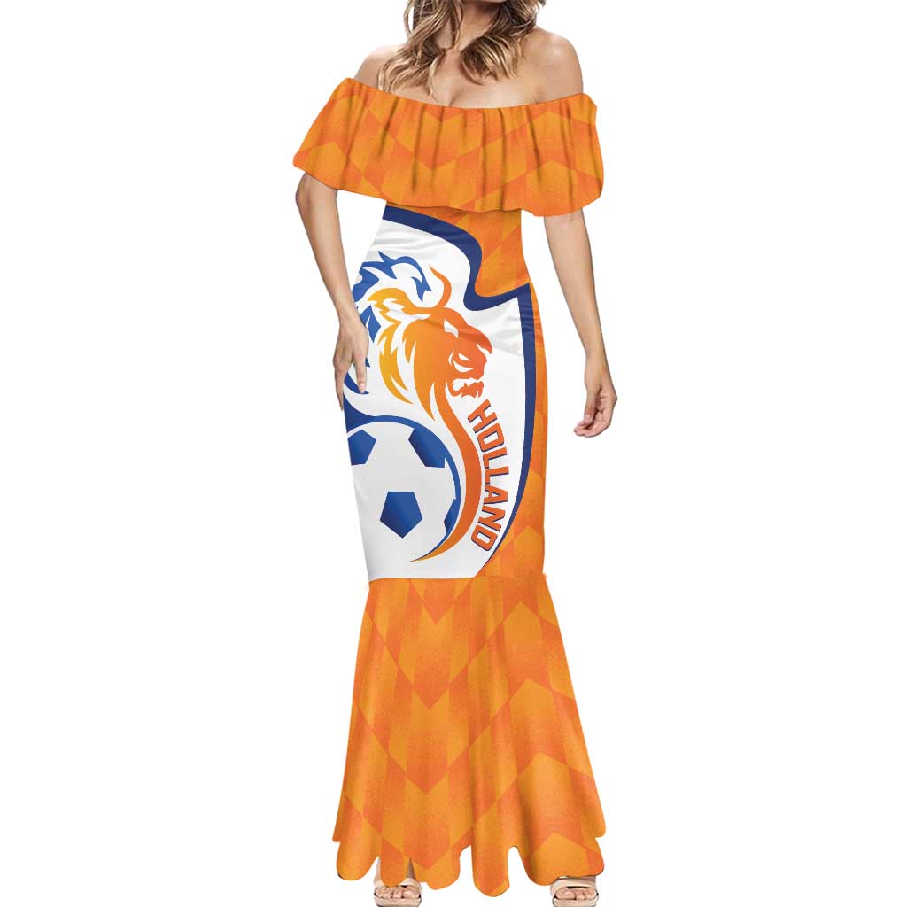 Custom Netherlands Football Mermaid Dress 2025 Go Champions Holland