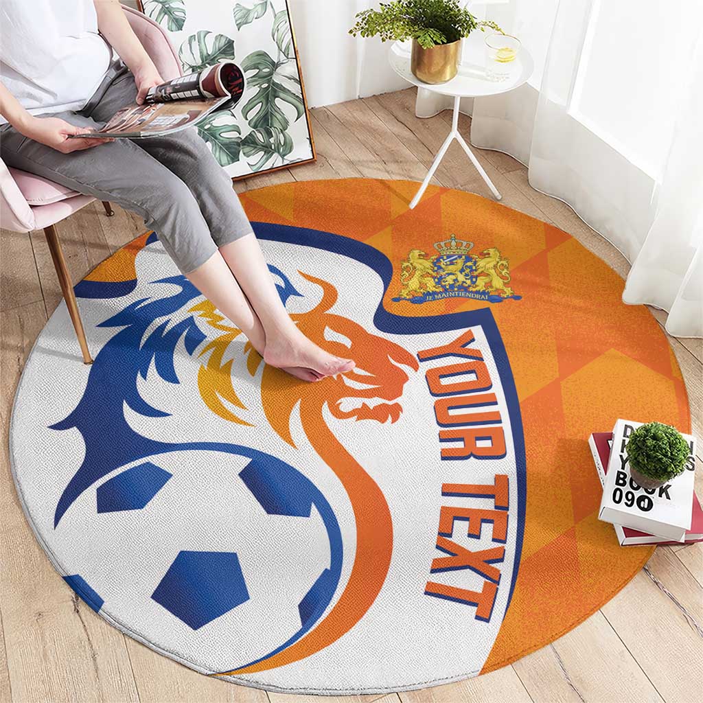 Custom Netherlands Football Round Carpet 2025 Go Champions Holland