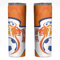 Custom Netherlands Football Skinny Tumbler 2025 Go Champions Holland