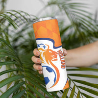Custom Netherlands Football Skinny Tumbler 2025 Go Champions Holland