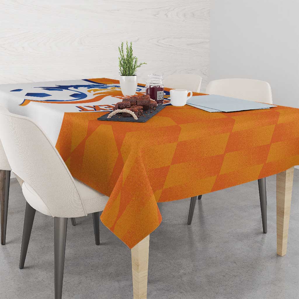 Custom Netherlands Football Tablecloth 2025 Go Champions Holland