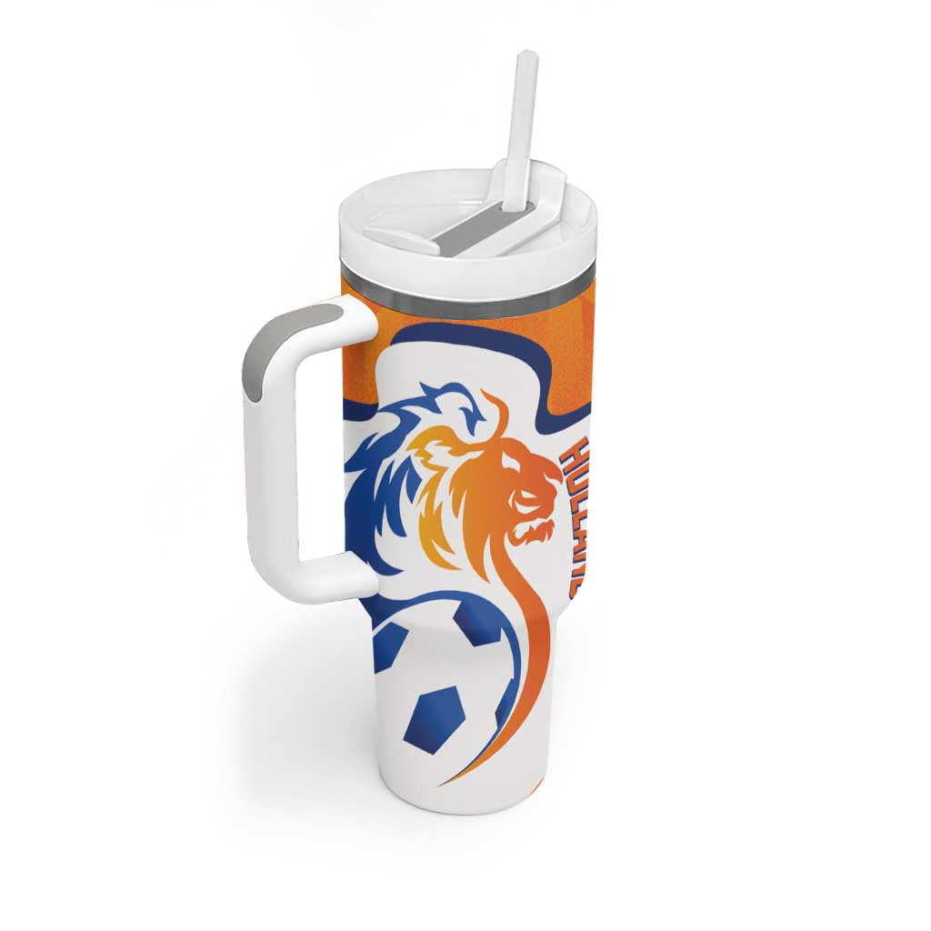 Custom Netherlands Football Tumbler With Handle 2025 Go Champions Holland